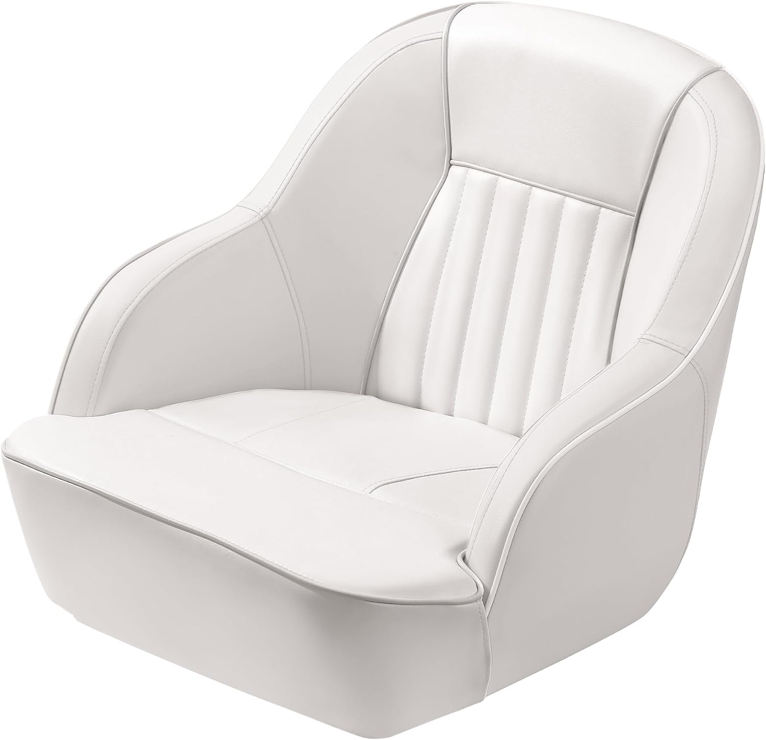 TROPOW Boat Captains Chair, Captain Bucket Seat with Thickened Sponge Padding, Fishing Boat Seats, Pontoon Boat Seat for Fishing Boat, Sightseeing Boat, Speedboat, Canoe, White/Blue