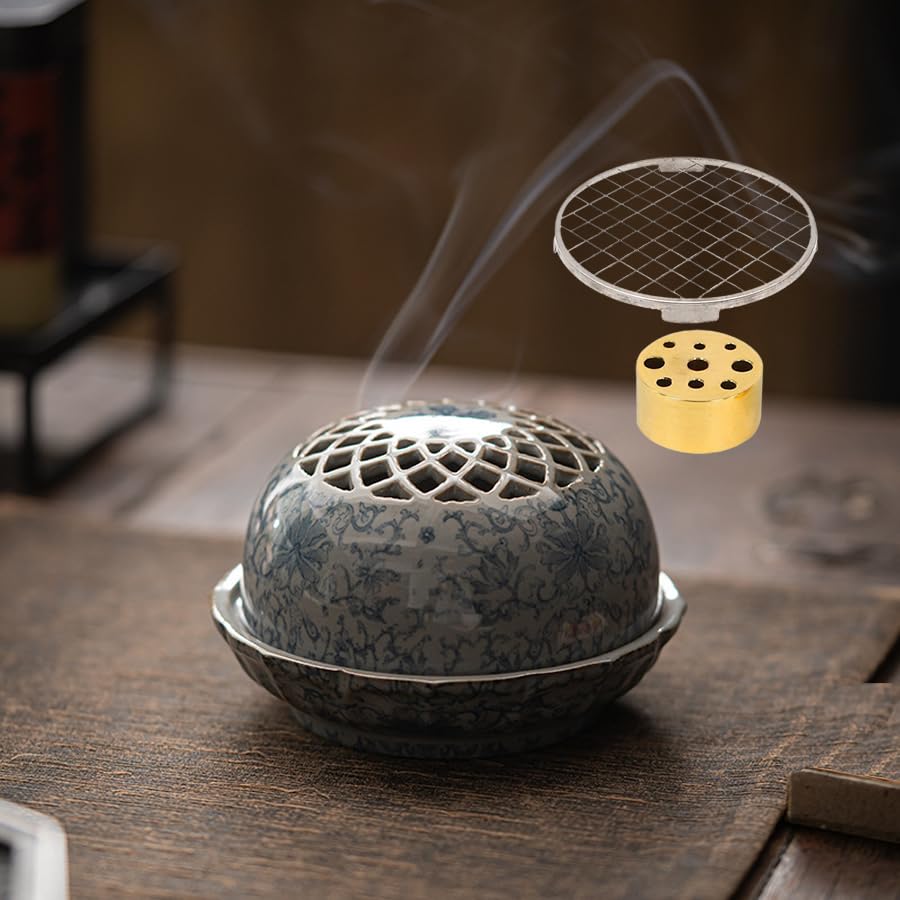 Amazon｜お香立て 線香立て 香炉 蓋付き オシャレ 陶磁器 お香たて