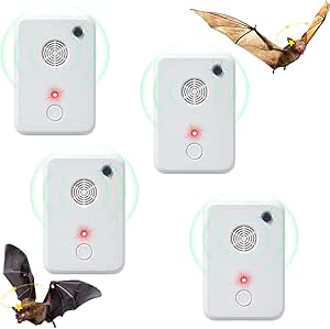 4 Pack Ultrasonic Bat Repeller Indoor, Bat Deterrent Devices, Plug in ...