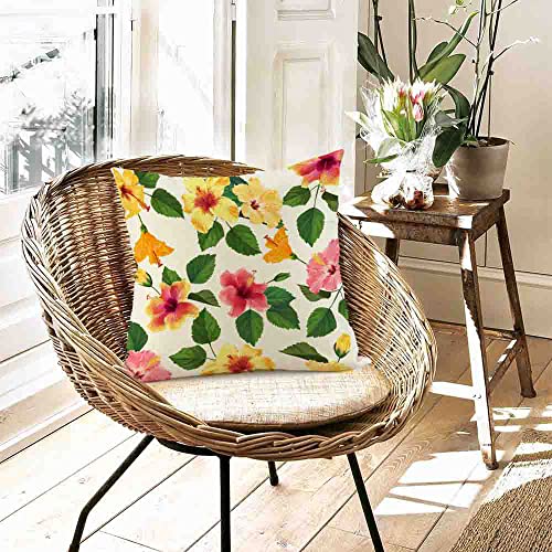 Fiberomance Summer Pillow Covers 18X18 Inch Set Of 4 Decorative Flamingo Summer Throw Pillow Covers Cushion Covers Home Decor F721 #TOP5