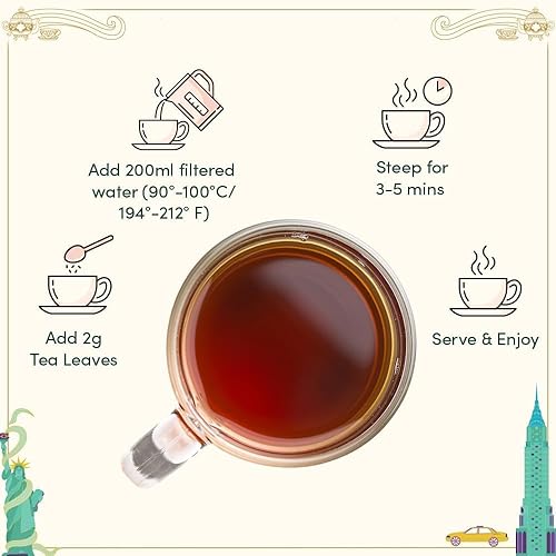 Miniatura 7 de VAHDAM, Weekend In New York Tea Gift Sets Travel Edition Caja de regalo | 9 variedades - Té verde, té de hierbas y té negro | Sin gluten, sin OGM |