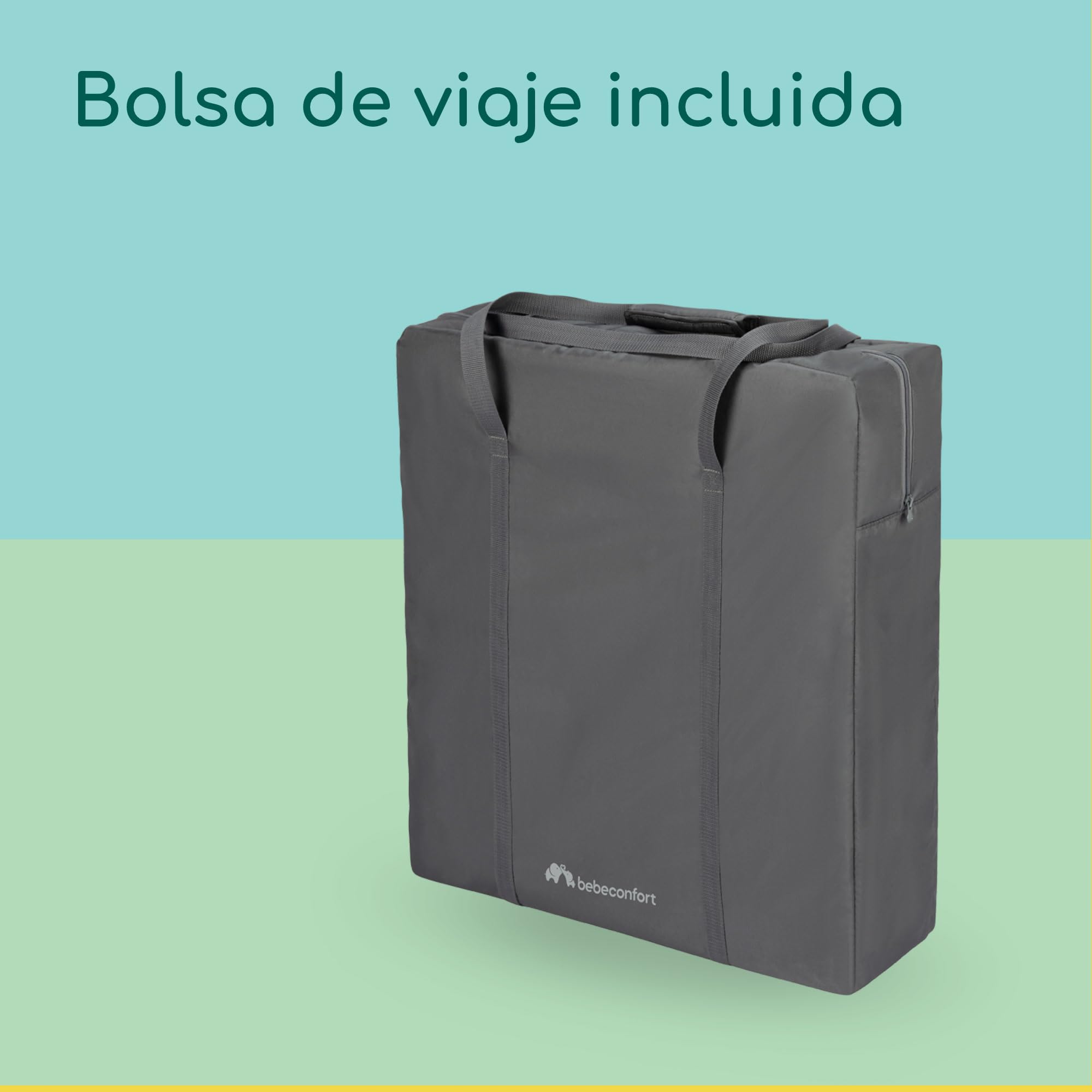 Bebeconfort Amara, Cuna Bebé, 0-6 Meses, 0-9 kg, Cuna Colecho Bebé, Cuna de Colecho y Moisés 2 en 1, Cuna Plegable en 3 Segundos, Fácil de Mover, Práctica Bolsa de Viaje, Tinted Grey