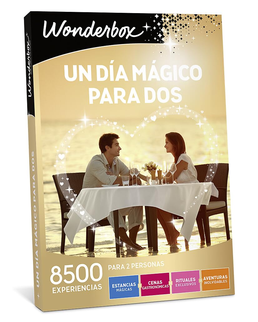 WONDERBOX - Caja Regalo - UN Dia MÁGICO para Dos - 3.360 experiencias en España y Europa | 1 actividad a elegir - Más de 8500 experiencias - Estancia, cena, ritual exclusivo o aventura