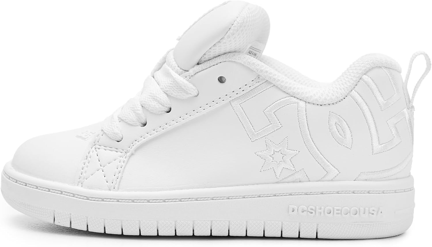 DC Shoes Youth Court Graffik Sneaker (Little Kid/Big Kid) White/White