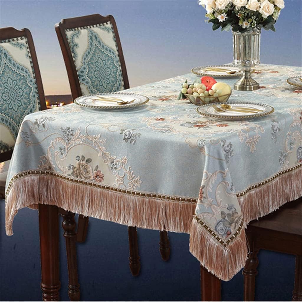 Thick European-Style Tablecloth Tablecloth Square Tablecloth Tea Table Dust-Proof Multi-Purpose Cover Towel(110 * 160cm)