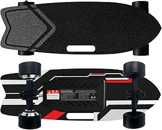 Elektro Skateboard, vierrädriges Longboard mit EIN-/Doppel-nabenmotoren, wasserdichtes, 22-40km/h, stoßabsorbierendes Skateboard, maximale belastung 80-150kg Dual-Drive-22km