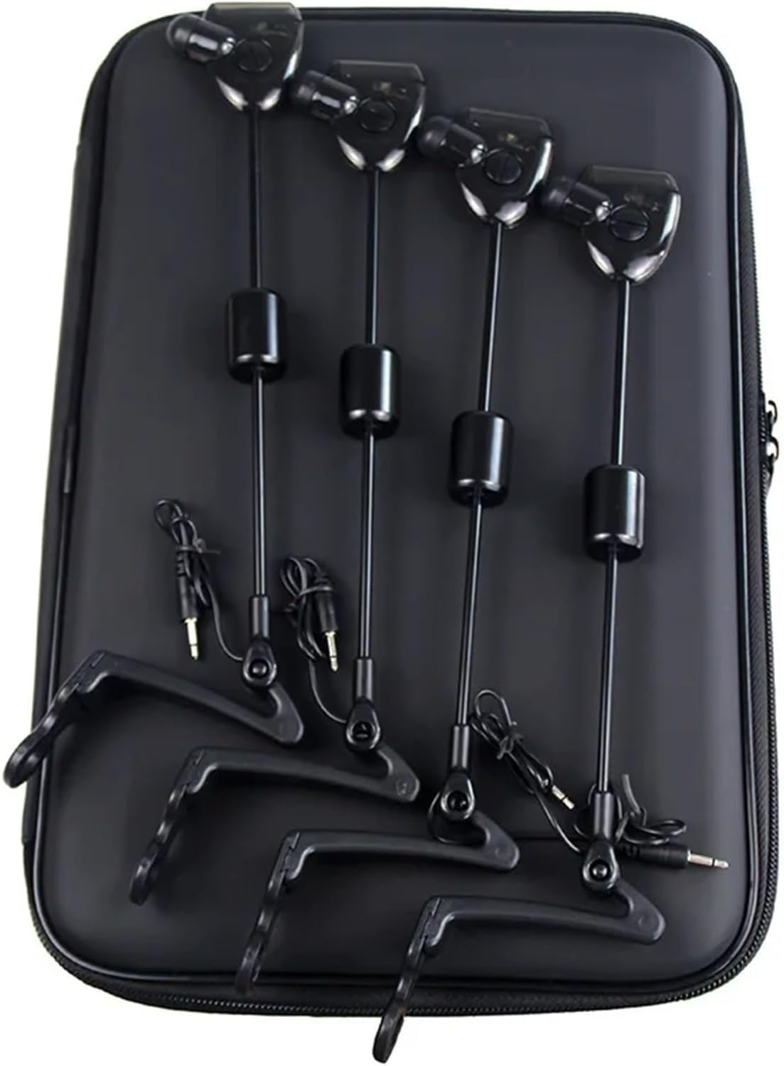 Ensemble alarme de touche et balançoires, indicateurs de touche lumineux à LED avec sac de rangement portable, accessoires essentiels réutilisables pour la pêche à la carpe