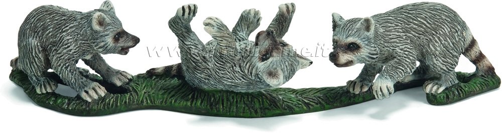 ベルギー人形 Schleich - 14625 - Figurine - Animals - Raccoon Babies : Amazon