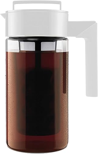 Takeya Patented Deluxe Cold Brew Coffee Maker 1 qt White
