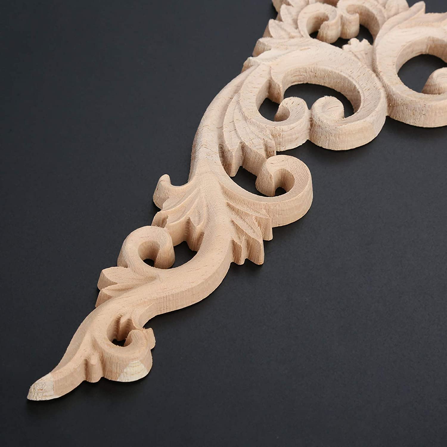 MOULURES ONLAY EN Bois Design Floral Complexe Non Peintes Pour Meubles