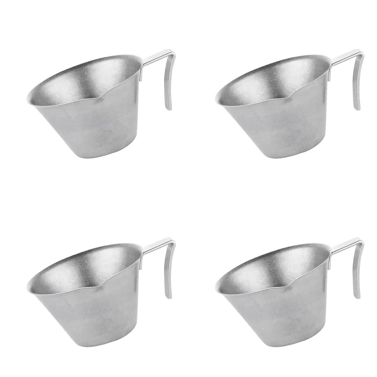 MALSSE 4Pcs Espresso Coffee Cup with Graduated Stainless Steels Measuring Cup Thickened Exquisite Ounces Coffee Measuring