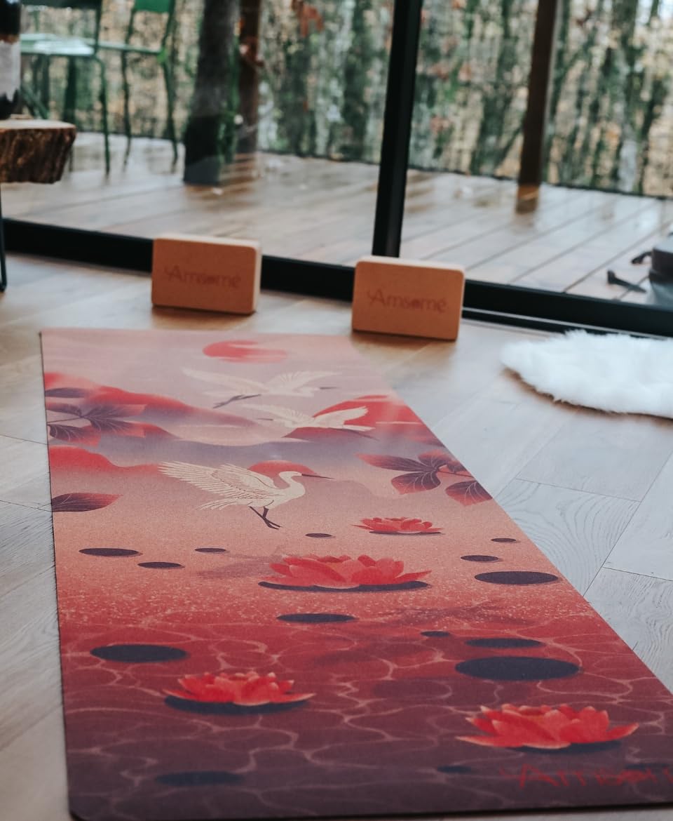 Tapis de yoga Amsomé : beau, naturel, antidérapant - Chaque tapis est une oeuvre d’art