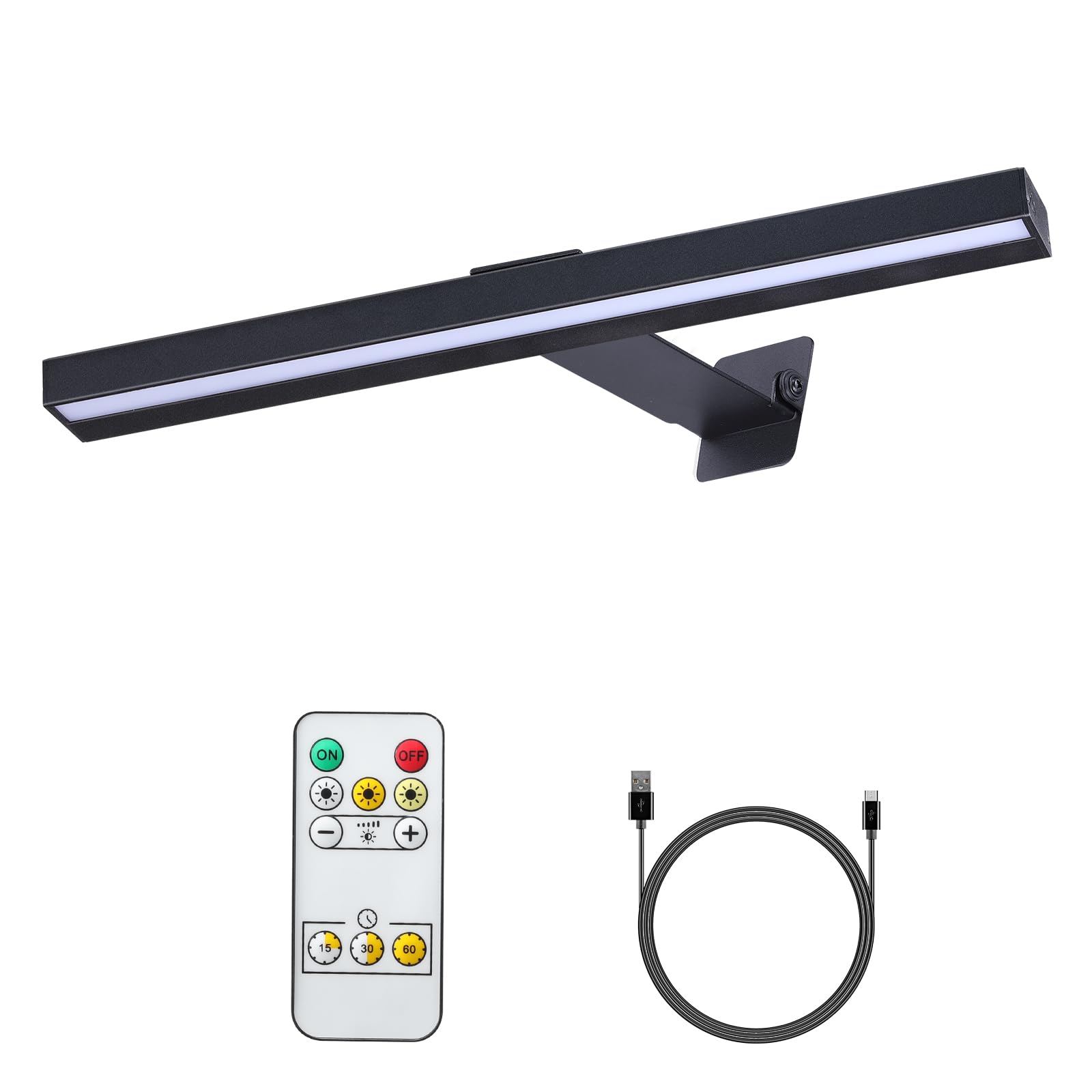 Wireless LED Picture Light 16in with Remote,Dimmable and Timer Picture Lights for Paintings,Metal Rechargeable Art Light Display Lamp,3 Modes,Dartboard Light for Frame Picture Gallery Portrait