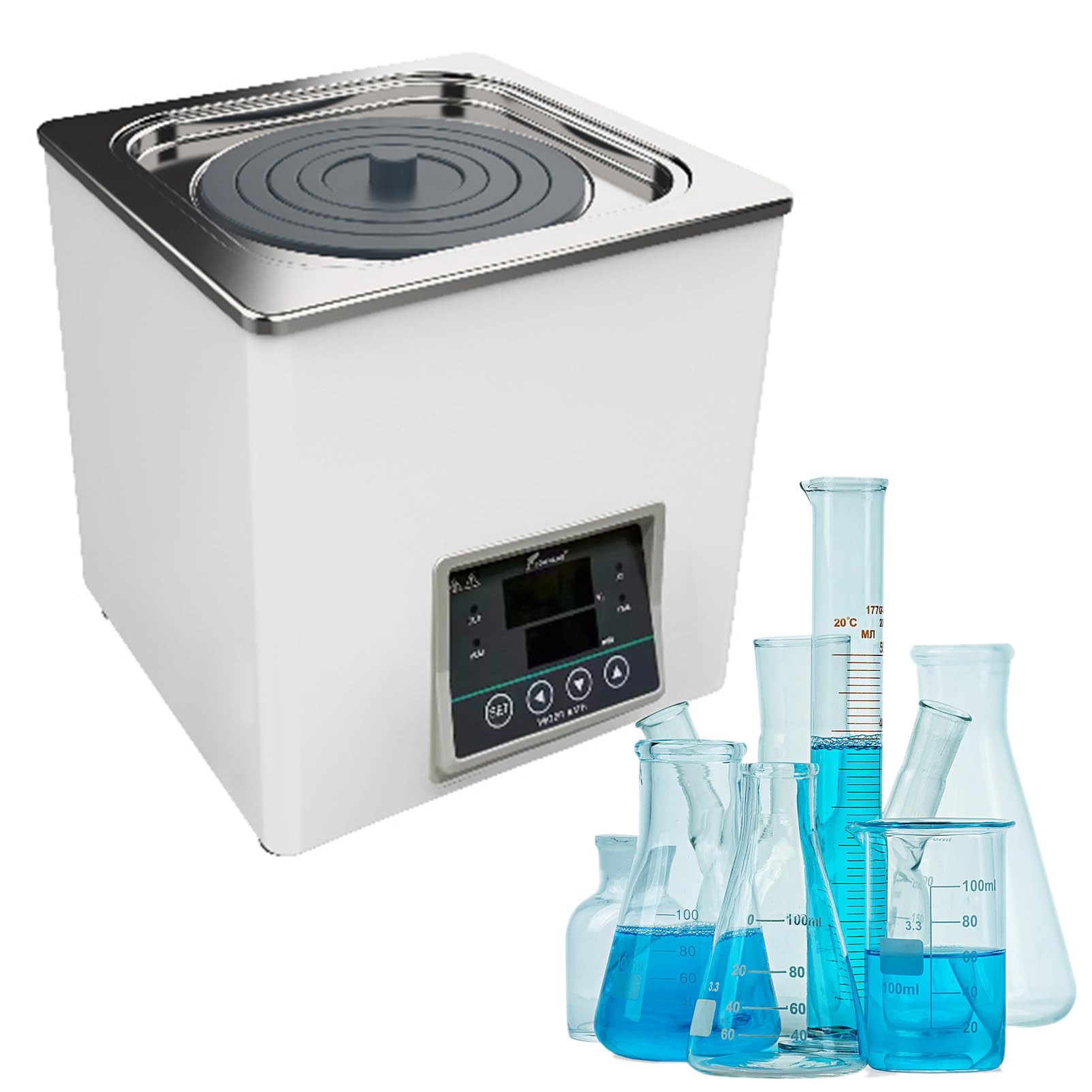 Sprzęt laboratoryjny Laboratoryjna łaźnia wodna Stała temperatura Wyświetlacz cyfrowy Podgrzewacz Sprzęt laboratoryjny Termostat Zbiornik,1Hole