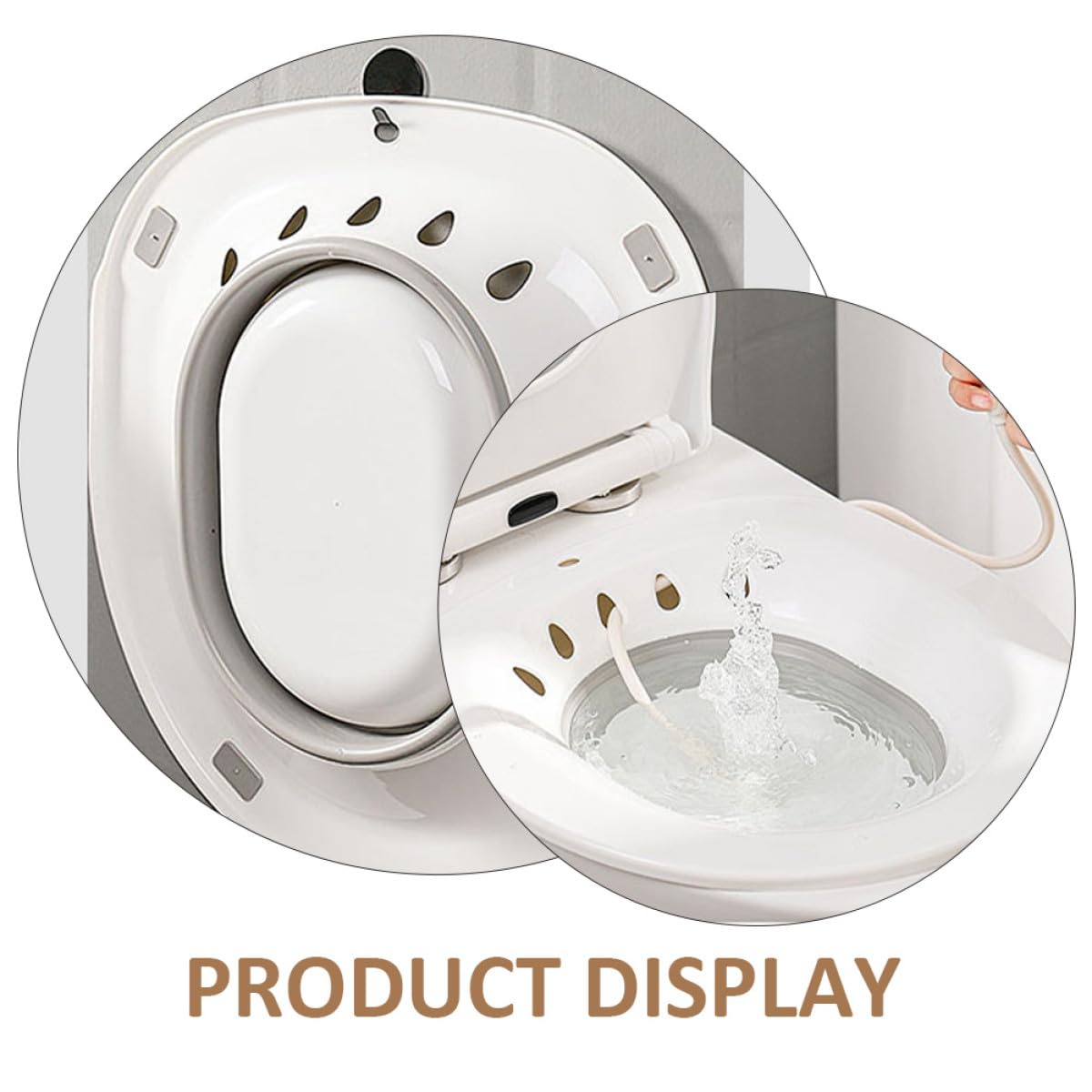 Składany bidet do pielęgnacji i higieny po porodzie, trwała, antypoślizgowa konstrukcja, idealny dla kobiet w ciąży i seniorów, wygodne rozwiązanie toaletowe dla większego komfortu