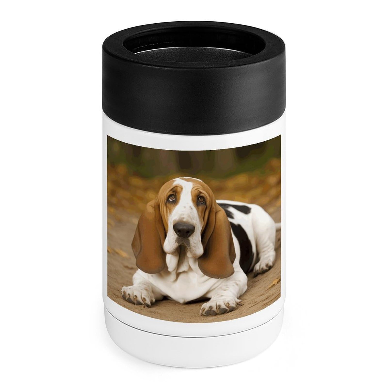 Refroidisseur de boissons acier inoxydable imprimé basset hound