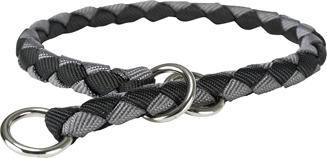 TRIXIE New Cavo - Collar de Entrenamiento Cavo, M–L, 43–51 cm/ø 18 mm, Azul océano/Grafito