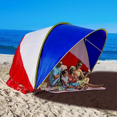 Beach Sun Shelter Tent with Extended Floor & 3 Mesh Windows