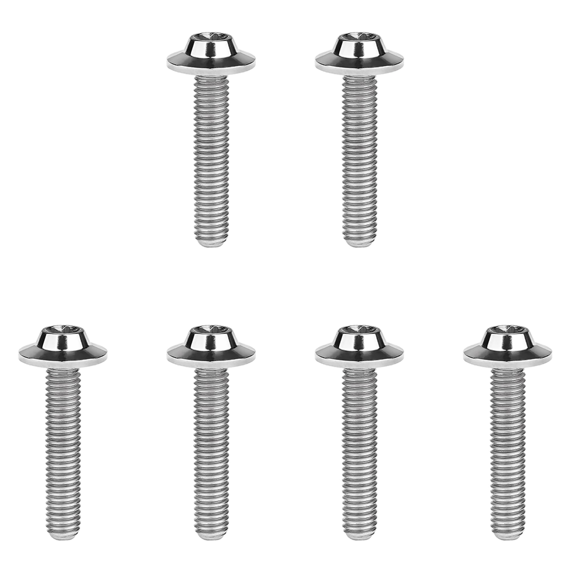 DWAMMEBRS Bolt M5 M6x10 12 15 20 25 30 35mm T25 T30 Torx Head Screw Pack of 6(Titanium,M5x25mm)