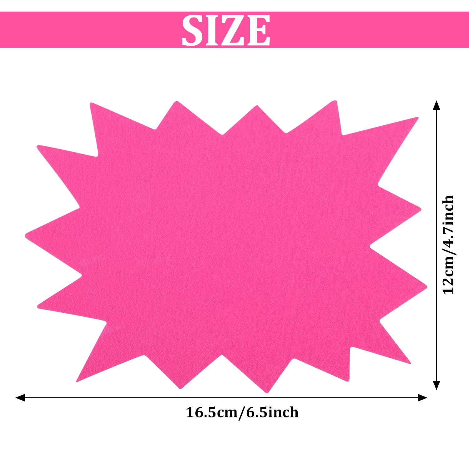 SGERUFZ Set van 50 stuks prijskaartjes, fluorescerend papier voor detailhandel, supermarkten, detailhandel, prijskaartjes voor winkels