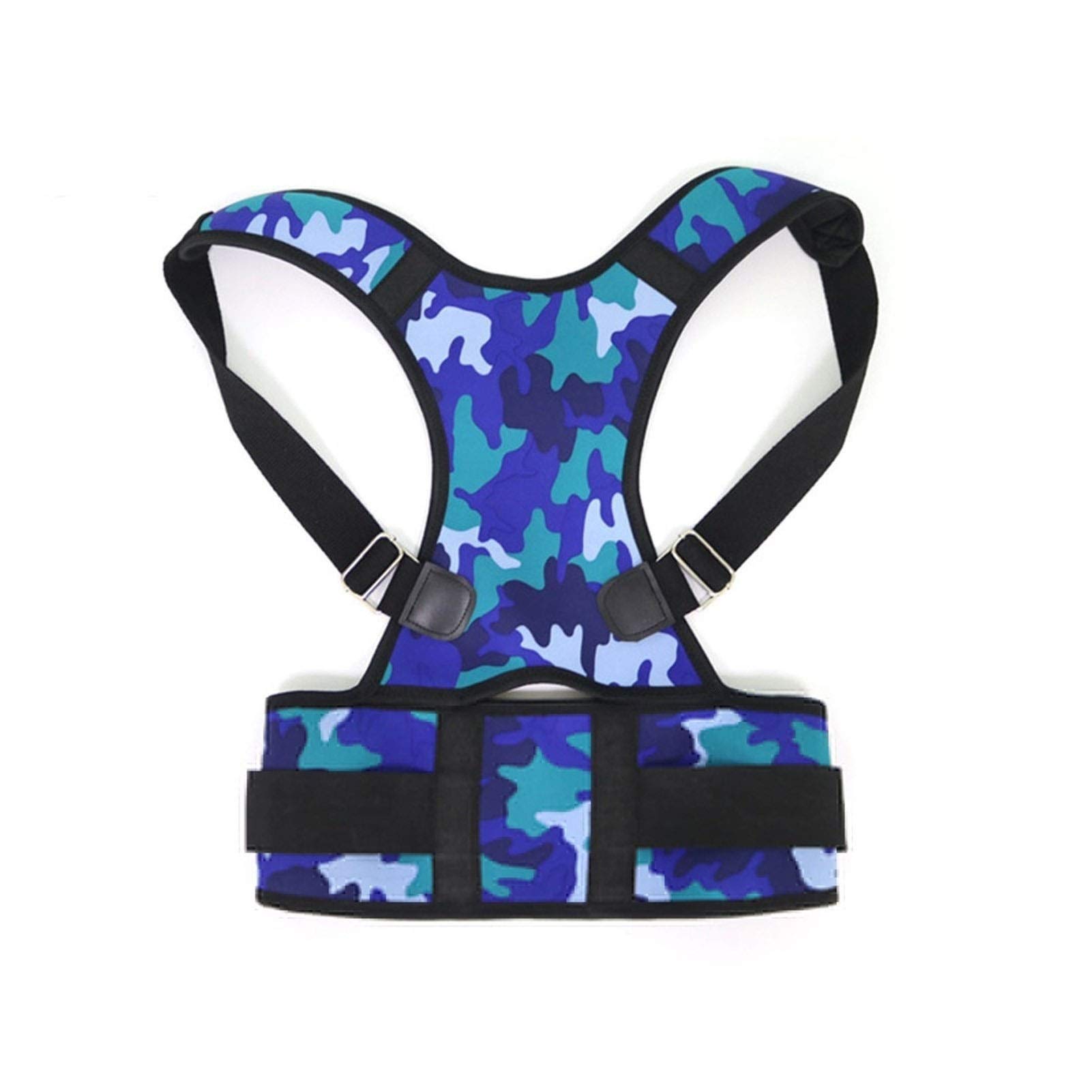 1 Unids Cinturón de corrección de Jorobado, Pecho de corrección ortopédica, Tirantes de Espalda, Corrector de Postura, Soporte de Espalda para Hombres y Mujeres (Color : Blue, Size : Small)