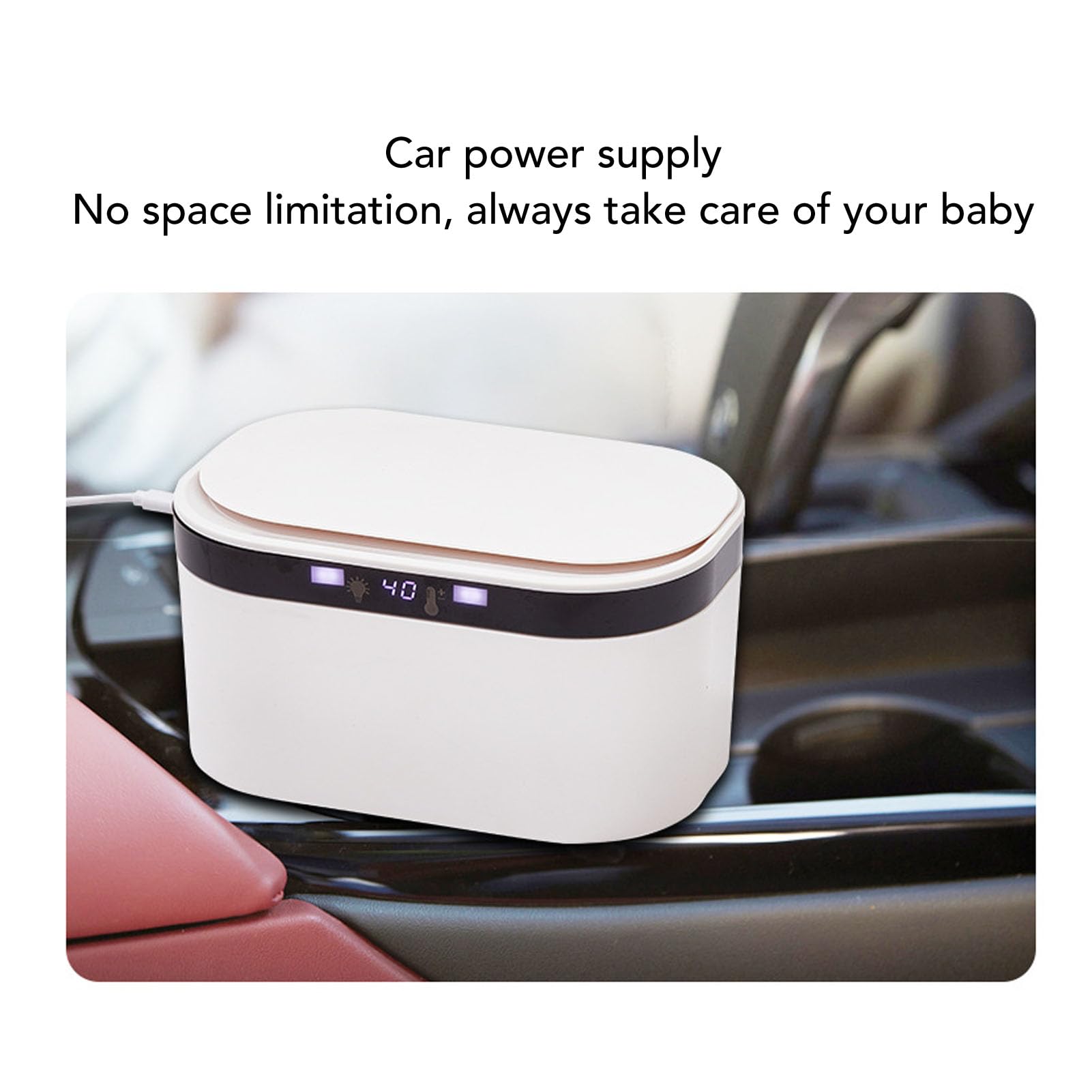 Wipe Warmer, Baby Wipe Warmer with Night Light LED USB 3 Modes Adjustable Portable Wet Wipe Dispenser Warmer for Car Baby Shower