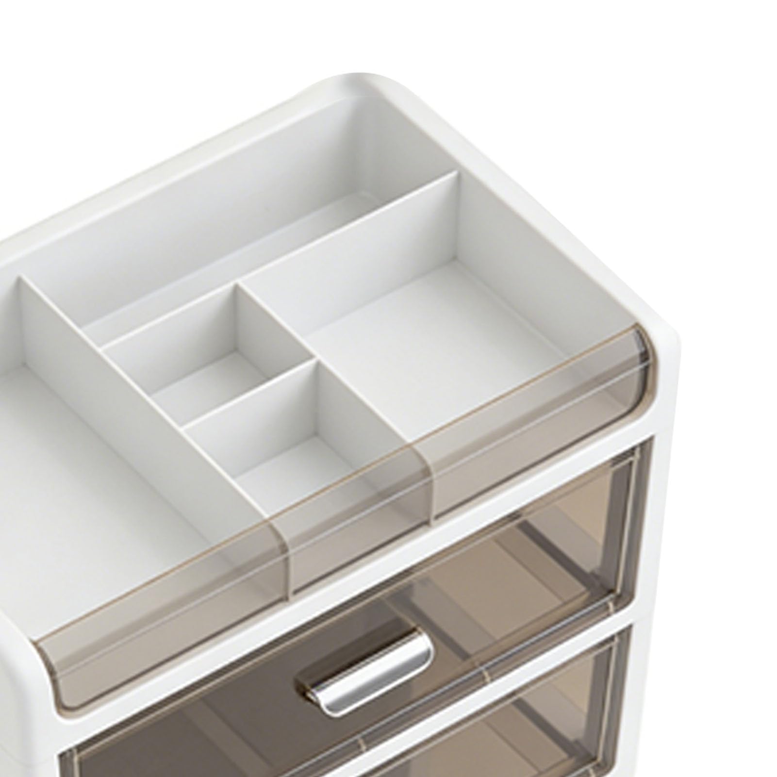 Organizer da Scrivania Multifunzionale con Cassetti Trasparenti Elegante Scatola Portaoggetti per Ufficio e Studio 11,8 X 7,9 X 19,1 Pollici (#1)