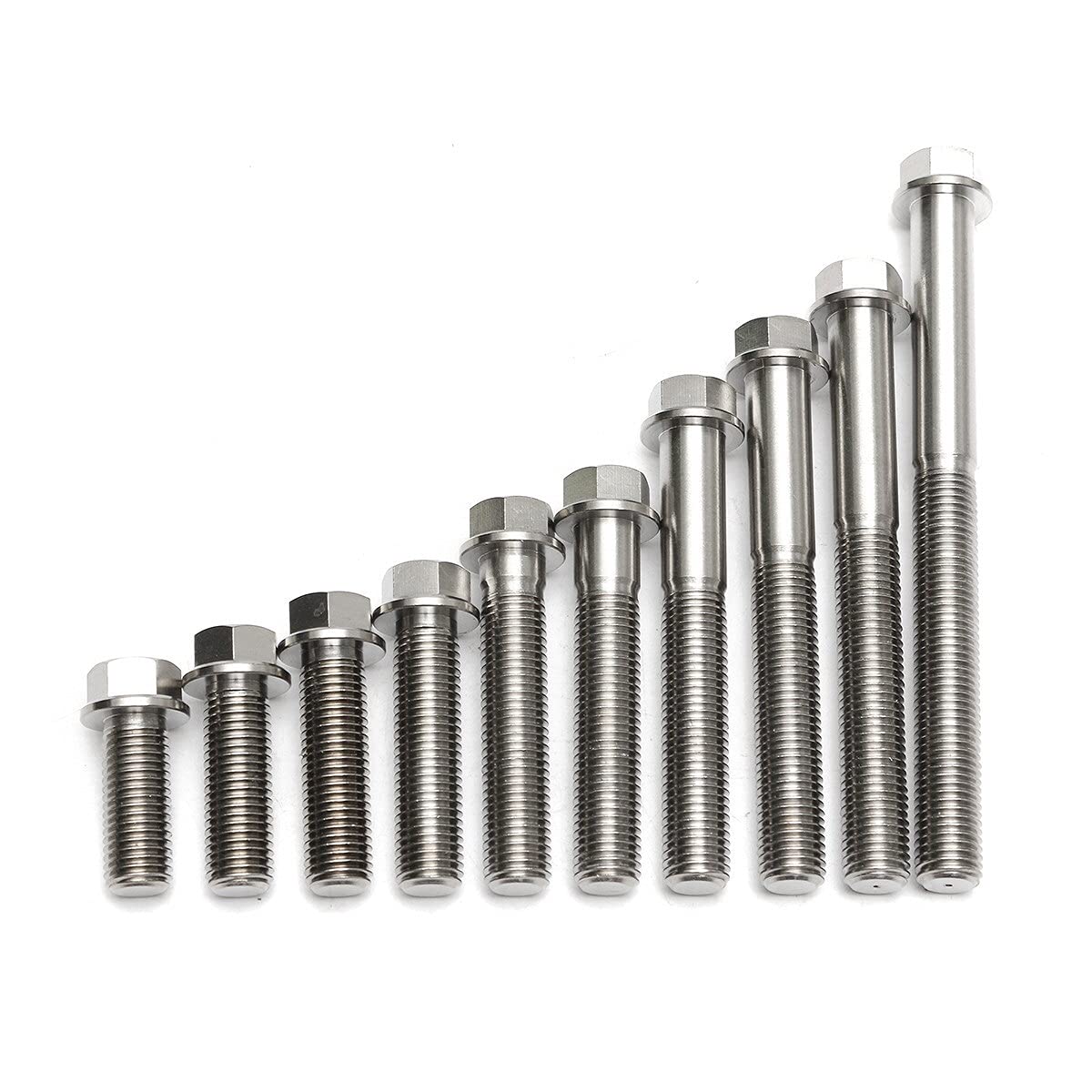 M10 X 1.25 Titanio Hex Bulloni 20 25 30 35 40 45 50 55 60 65 70 75 80 85 90 - Foto 3