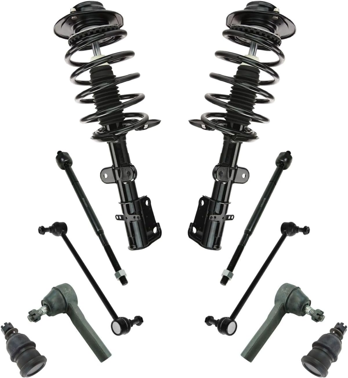 Front Ball Joint Tie Rod Sway Bar Strut Steering Suspension Kit Set 10pc 10 Piece for Chrysler for Pacifica 3.5L 2004-2006 & 3.8L 2005-4.0L 2007-2008