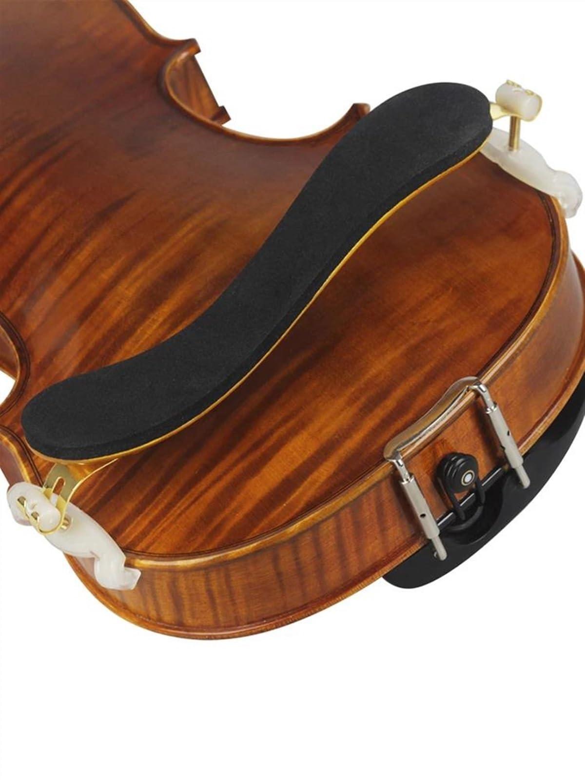 Hombrera para violín Almohadilla De Hombro Ajustable Para Violín Accesorios Profesionales Para Instrumentos De Cuerda Almohadilla De Hombro Para Violín Acolchada Negra(3-4 4-4)