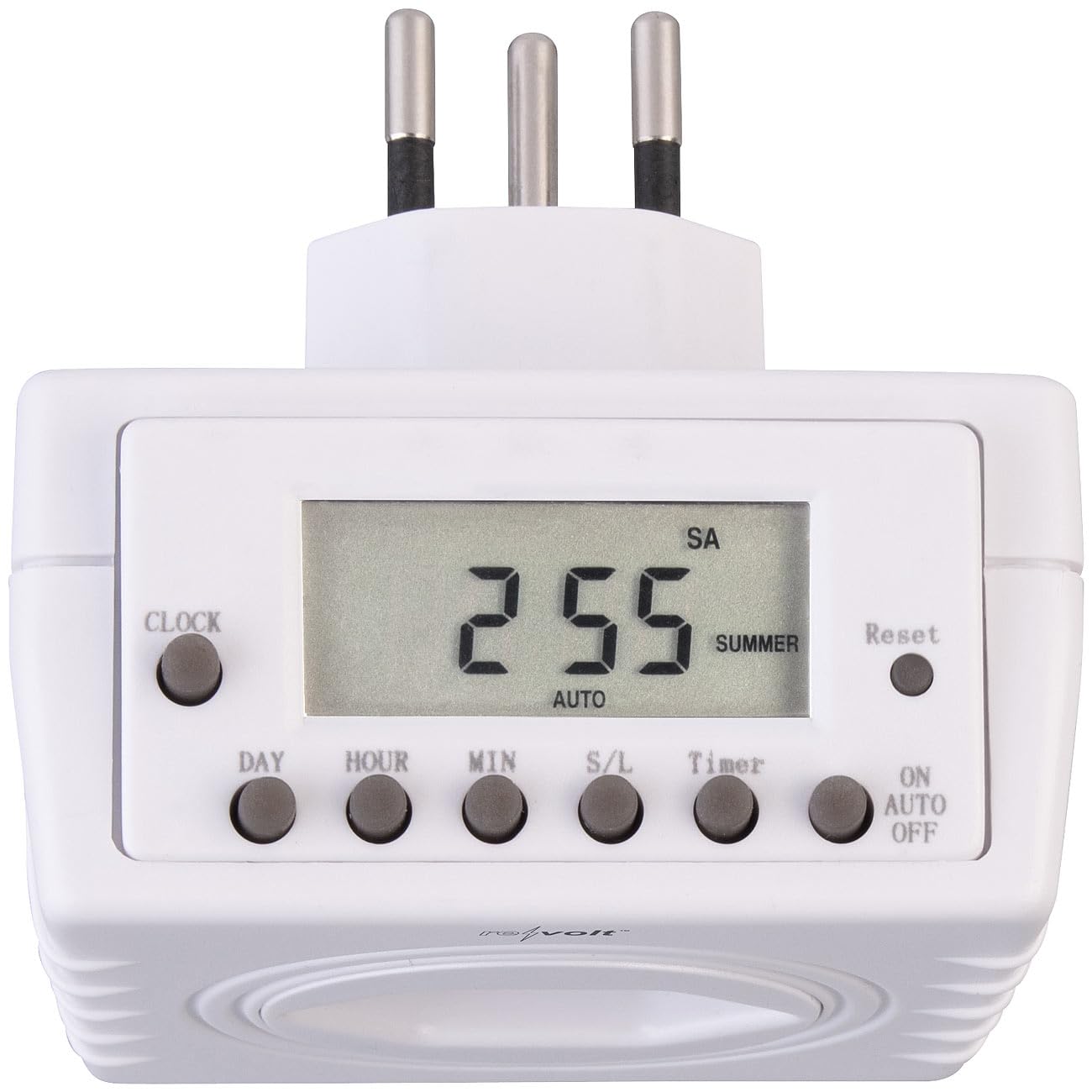 revolt timer per programmazione: Set da 4 Timer, per presa svizzera (Tipo J), Display LCD, fino a 2.300 watt (interruttore temporizzato 230v, digitale, riscaldamento)