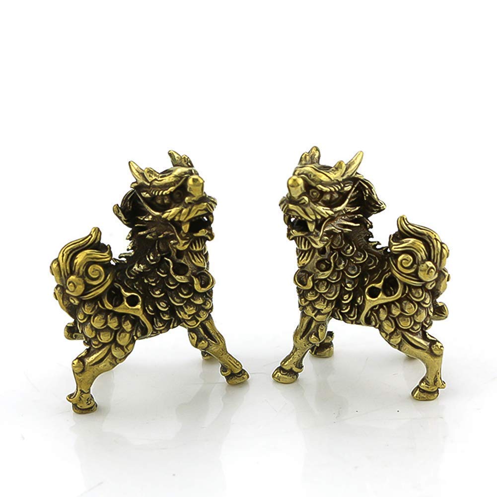 Statue Chi Lin Feng Shui en bronze pour attirer la richesse et la bonne chance