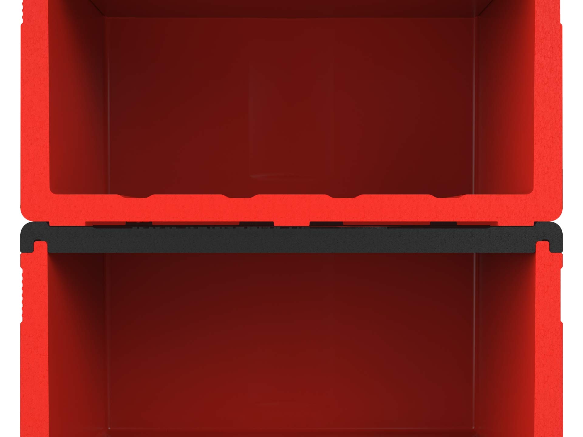 Set da 3 pezzi Professional GN 1/1 rosso 48L – Contenitore termico per cibo, scatola di polistirolo alternativa, contenitore caldo e frigo, igienico, HACCP Ready, resistente a temperature da