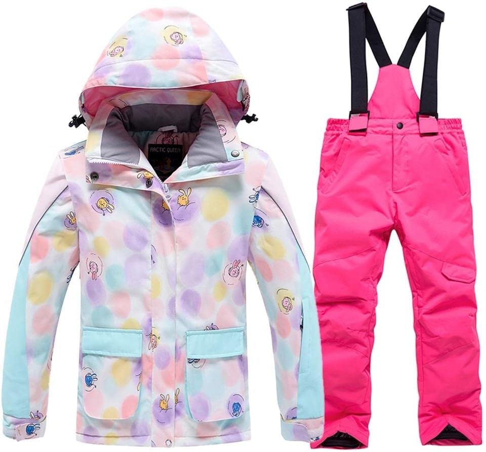 Gilrs Skiing Suits Kids Ski Sets Winter Waterproof Windproof Kids Ski Jacket Outdoor Warm Hooded Snowboard Sports Suits