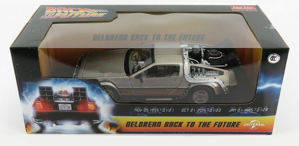 Clivedon Sun Star Voiture Delorean 1 Retour vers Le Futur I 1/18