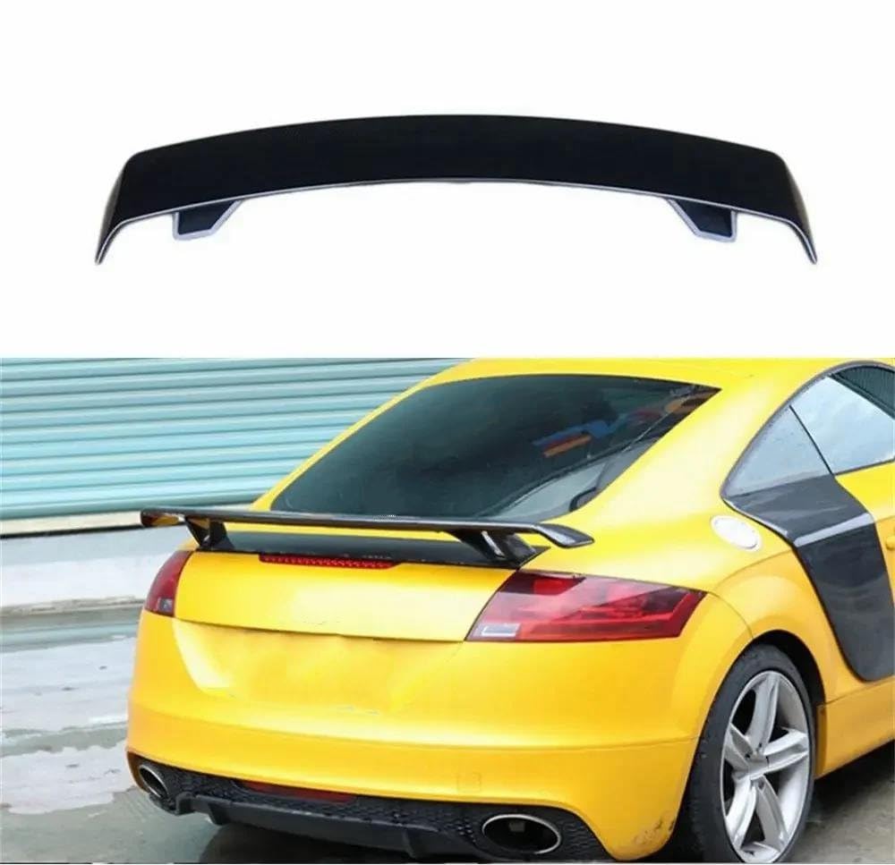 Spoiler Posteriore dell'auto Spoiler per Bagagliaio Nero Lucido Spoiler per Labbro Decorazione per A-UDI TT MK2 2008 2009 2010 2011 2013 2015 2018(Glossy Black)