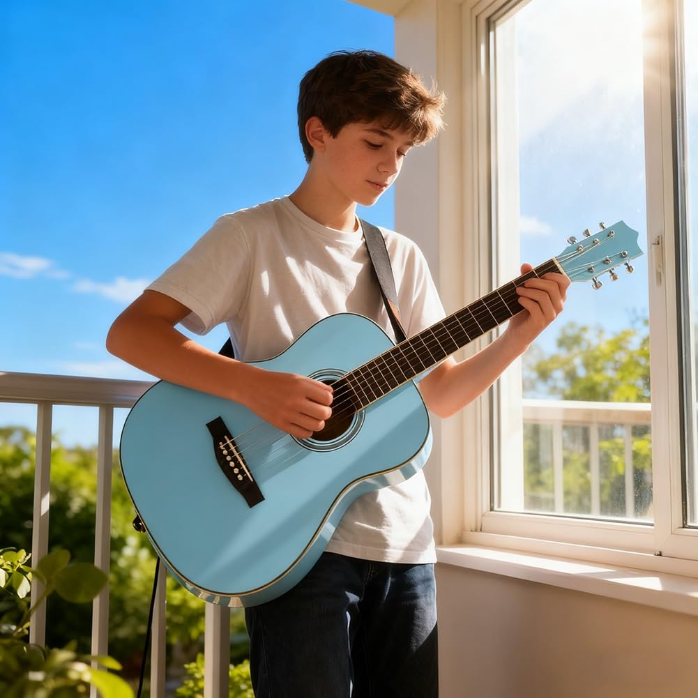 Akustikgitarren-Set für Anfänger mit Tasche für einfaches Lernen und Üben
