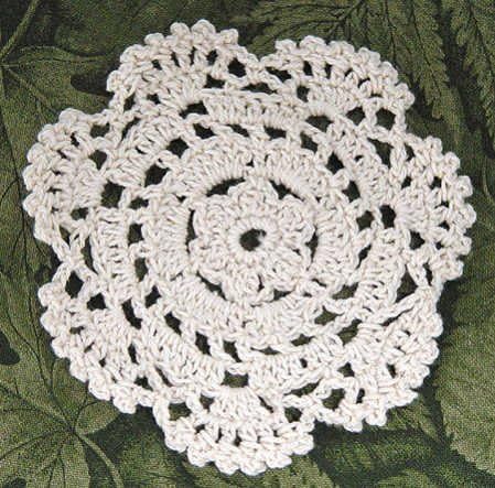 Package of 24 Hand Crocheted Round Ecru 4 Inches Diameter Doilies - 100% Cotton