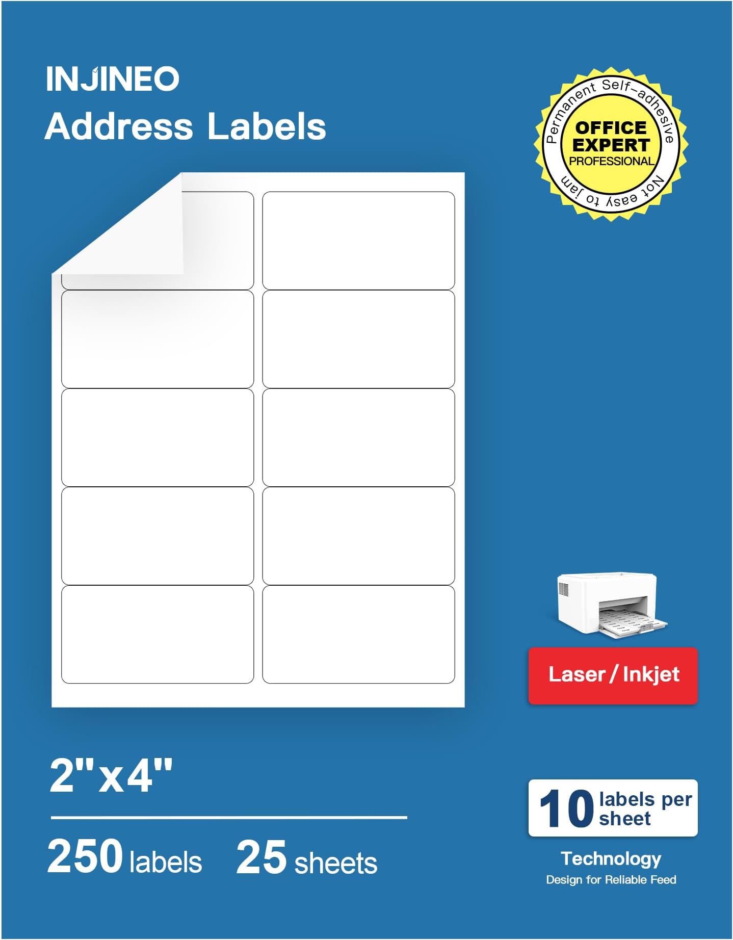 MACO Printable Labels for Mailing Laser/Ink Jet