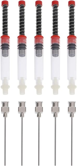 NUOBESTY 5Pcs Fountain Pen Ink Syringe Filler Ink Filling Syringe Converter Blunt Needle Tip for Ink Converter Cartridges
