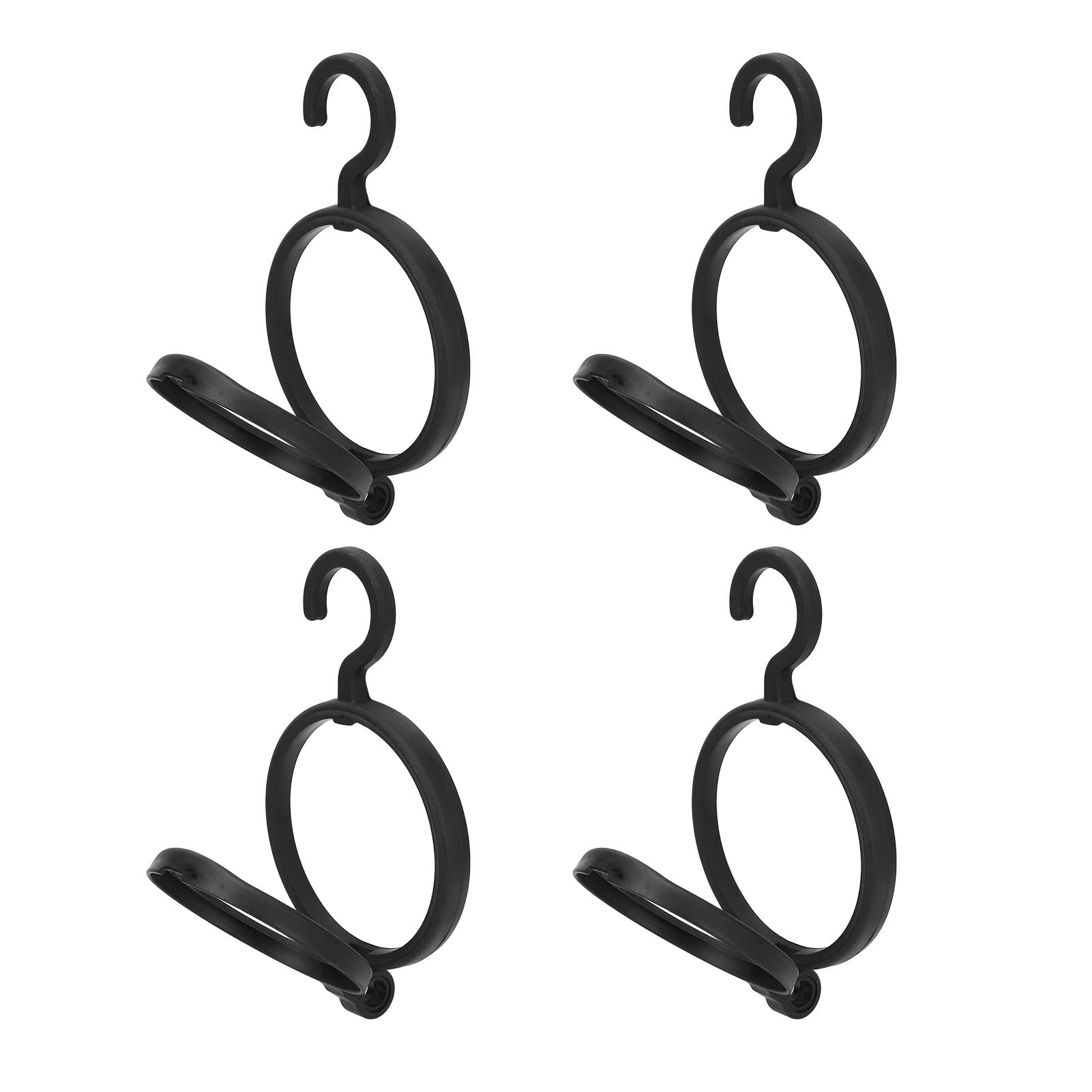 4pcs Portable Black Wig Storage Racks for Wigs Wig Hangers, Durable Collapsible Wigs Hanging Display Stands