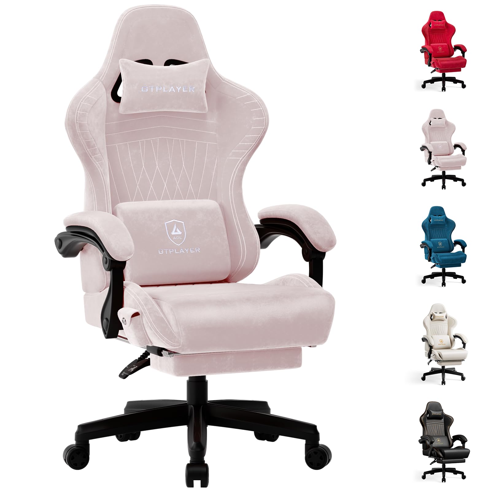 GTPLAYER Gaming Chair, Comfort Computer Office Chair for Adults, Pink