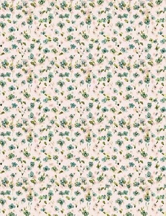 FlashPhoenix Quality Sewing Fabric Mint Crush by - Pink Floral Ditsy 769-373 by The Yard Size 36" x 44" inch