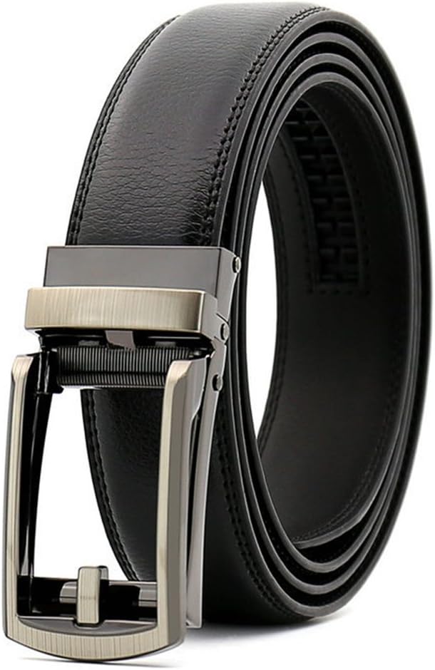 ChemstarMen's Dress Comfort Genuine Click Belt,Adjustable Perfect Fit Leather Belt 27-46 "