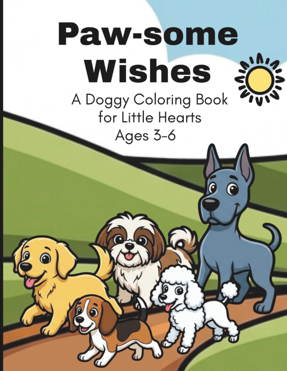 Paw-some Wishes Coloring Book: A Doggy Coloring Book for Little Hearts