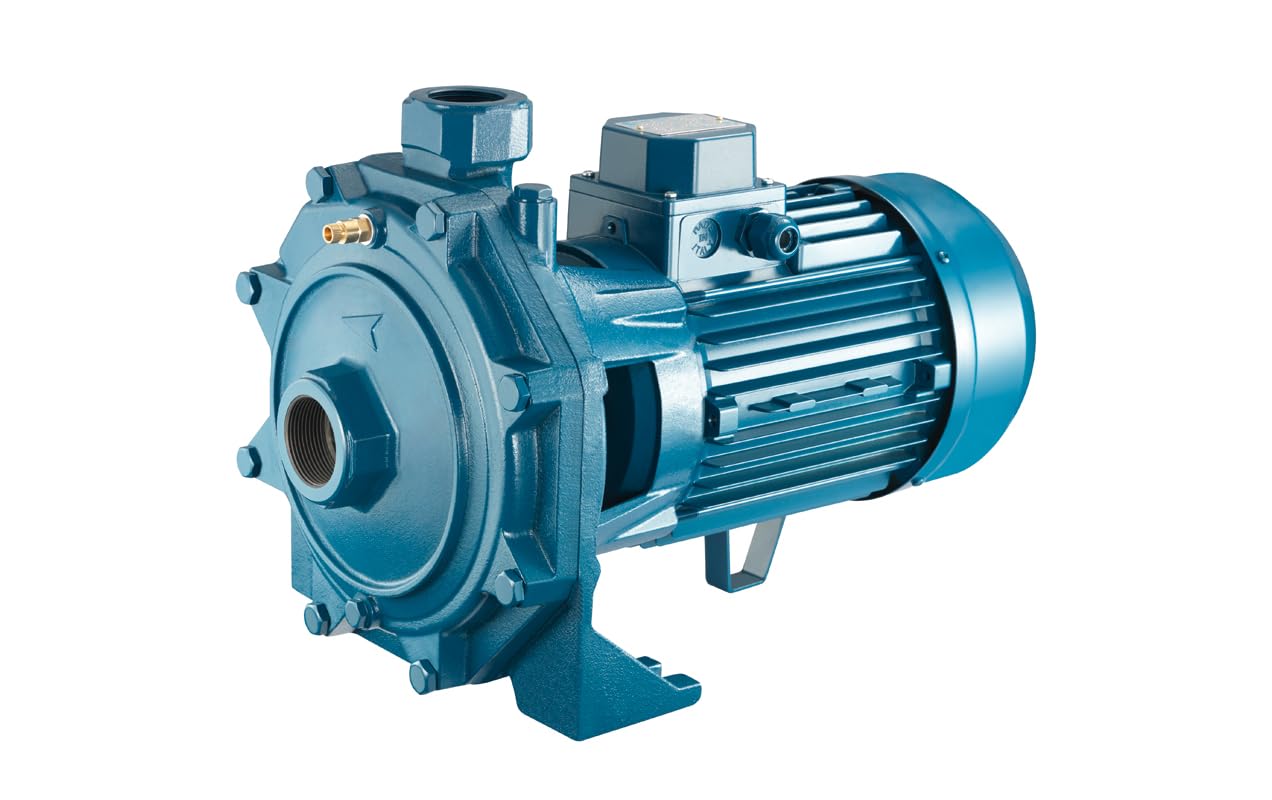 FORAS KB750T Zweistufige Zentrifugalpumpe 400V – 5,5 kW – Hochdruck-Wasserpumpe 450 l/min, 70 m Förderhöhe – Twin-Impeller mit Messing-Laufrädern – Industriequalität für Dauerbetrieb – Made in Italy