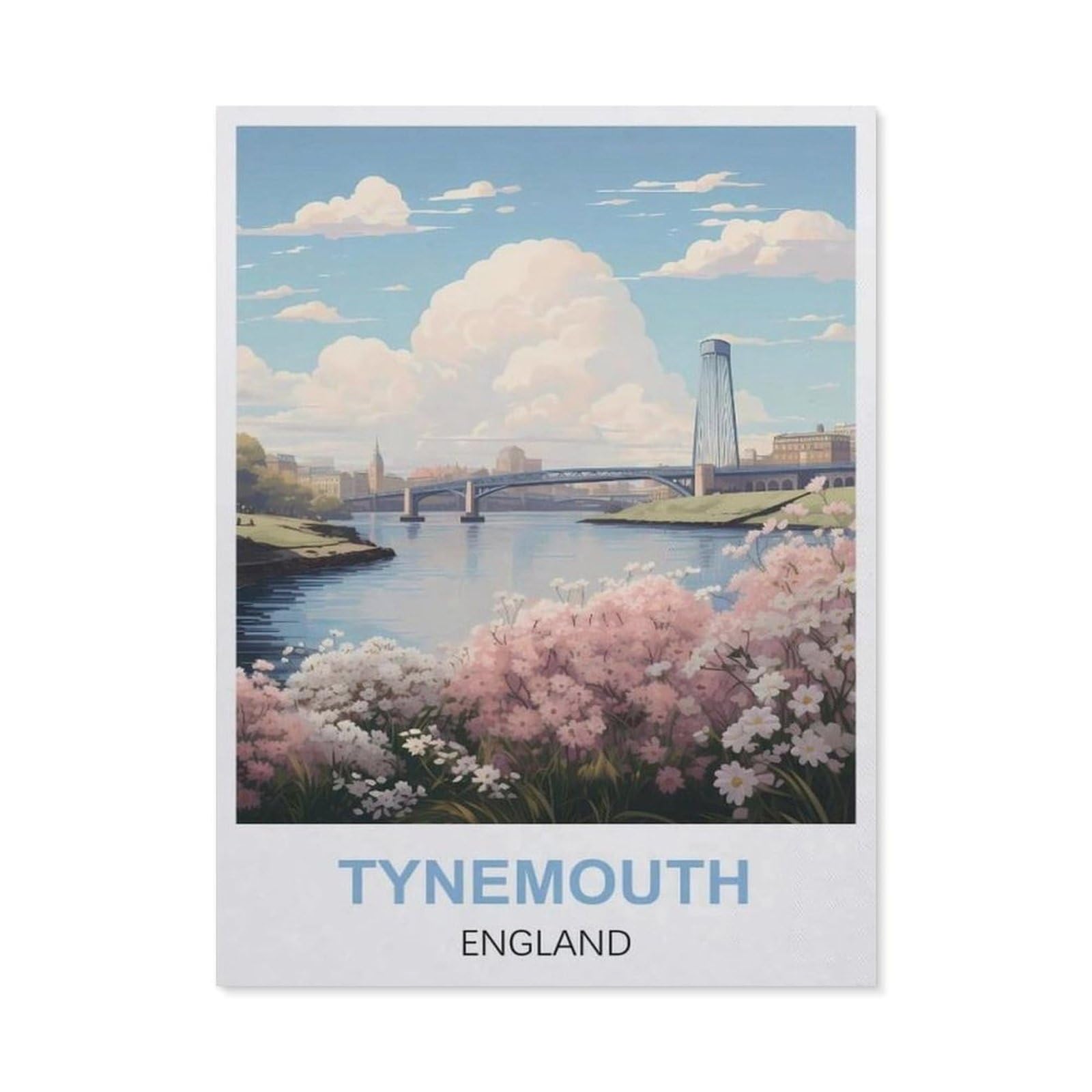 Metal Tin Sign，Tynemouth England(15x30cm）
