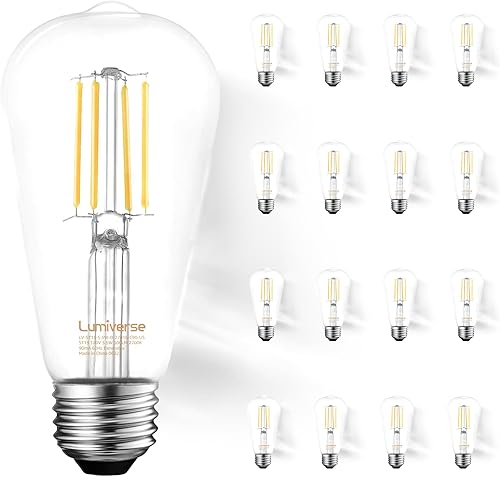 Miniatura 8 de Bombilla Edison LED regulable ST19, 5.5 W (equivalente a 60 W), 500 lúmenes, CRI 95+, blanco frío 4000 K, filamento vintage de base media E26, 4000K