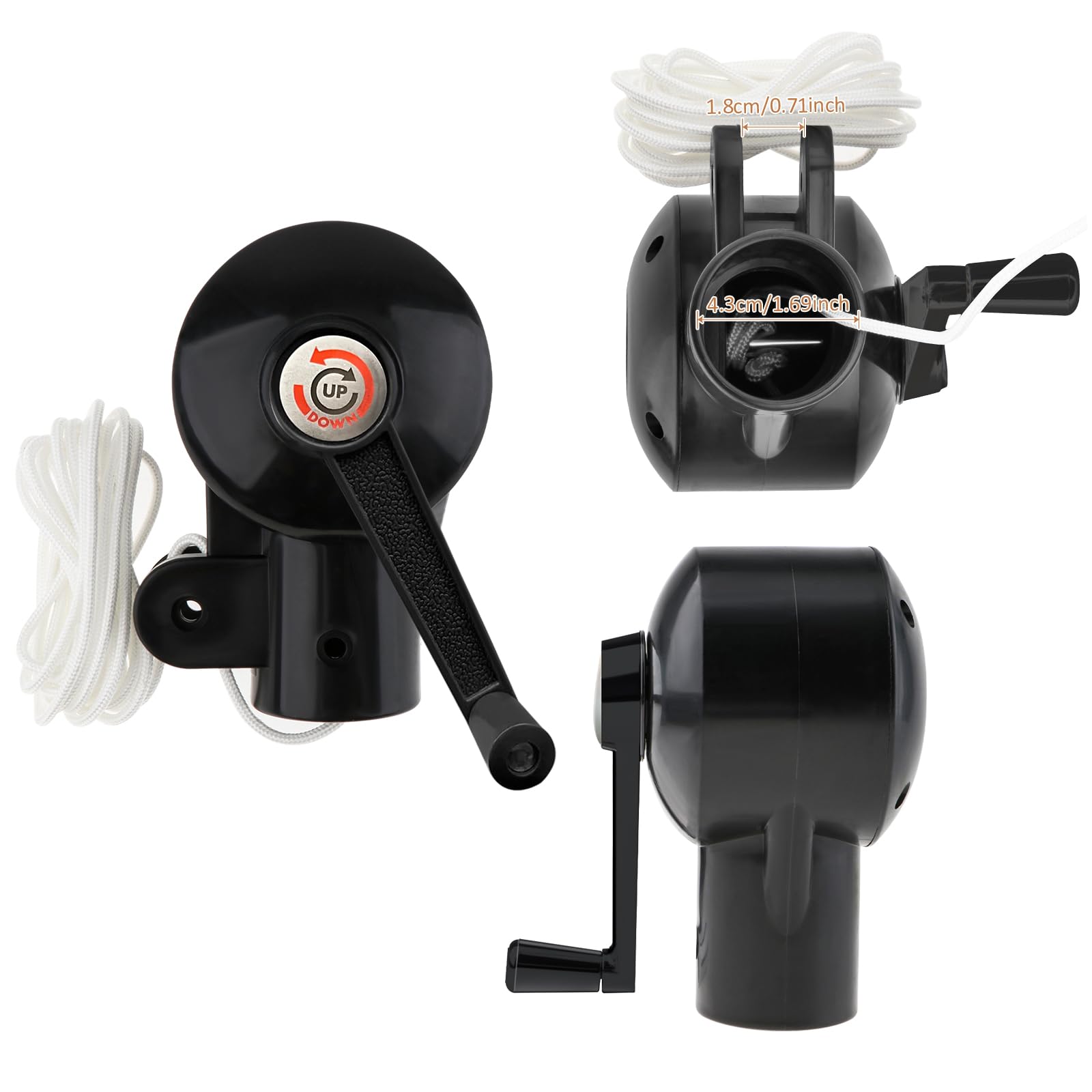 F Fityle Accessoire de Parasol Déporté Pièces de Rechange pour Manivelle Poignée Parasol Set de Pièces de Support, Manivelle
