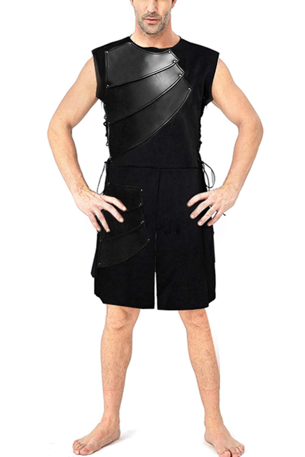 Mens Medieval Victorian Waistcoat Vest Renaissance Warrior Waistcoat Sleeveless Vests